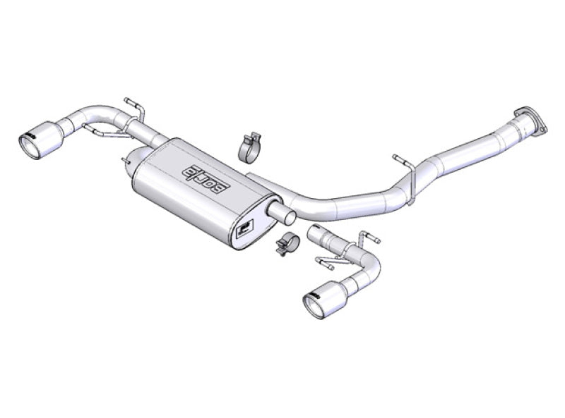 Borla 03-09 Mazda RX-8 1.3L Single Round Rolled Angle-Cut Cat-Back Exhaust - awdtuningtx