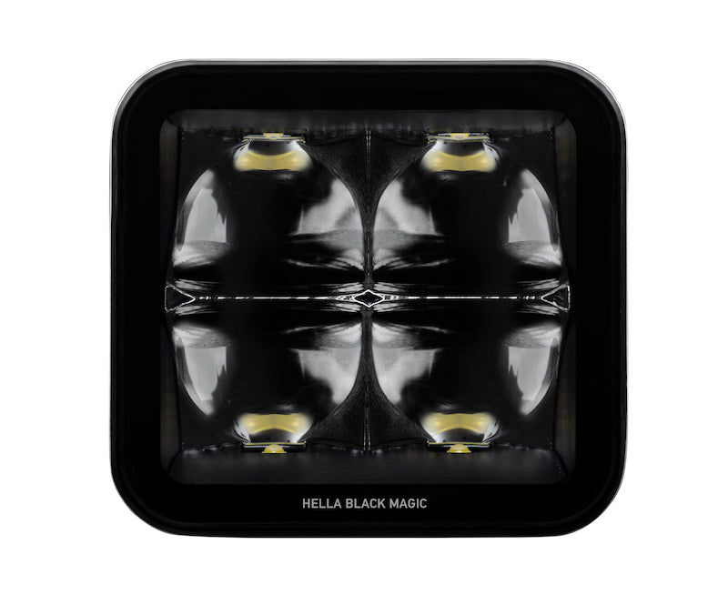 Hella Universal Black Magic 3.2in L.E.D. Cube Kit - Flood Beam (Long Range) - awdtuningtx