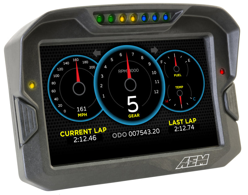 AEM CD-7 Non Logging GPS Enabled Race Dash Carbon Fiber Digital Display w/o VDM (CAN Input Only) - awdtuningtx