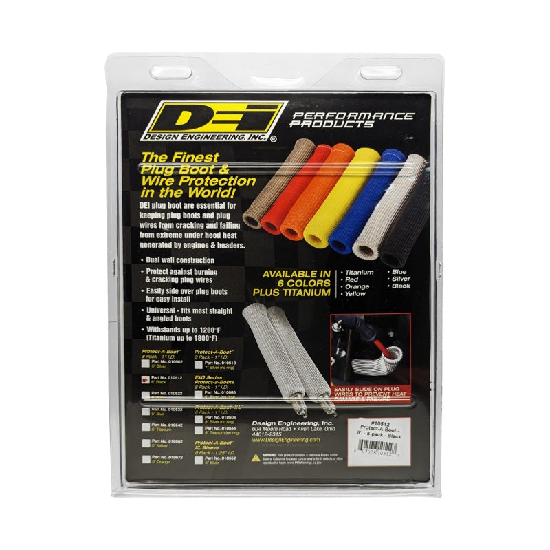 DEI Protect-A-Boot - 6in - 8-pack - Black - awdtuningtx