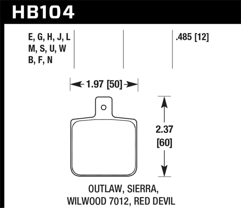 Hawk Sierra/Outlaw/Wilwood HP+ Street Brake Pads - awdtuningtx