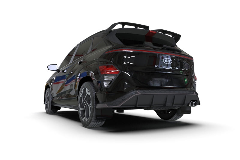 Rally Armor 2024 Hyundai Kona N Line Black UR Mud Flap - Metallic Black Logo - awdtuningtx