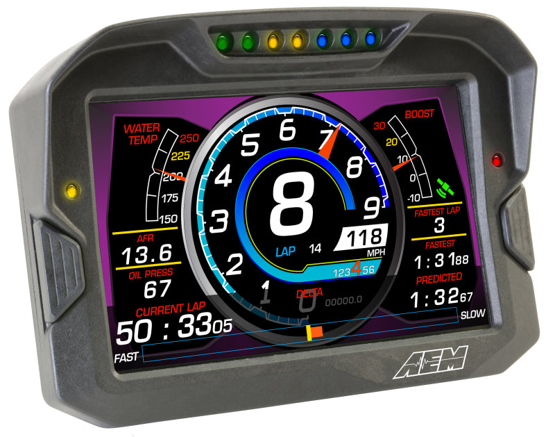 AEM CD-7 Non Logging GPS Enabled Race Dash Carbon Fiber Digital Display w/o VDM (CAN Input Only) - awdtuningtx