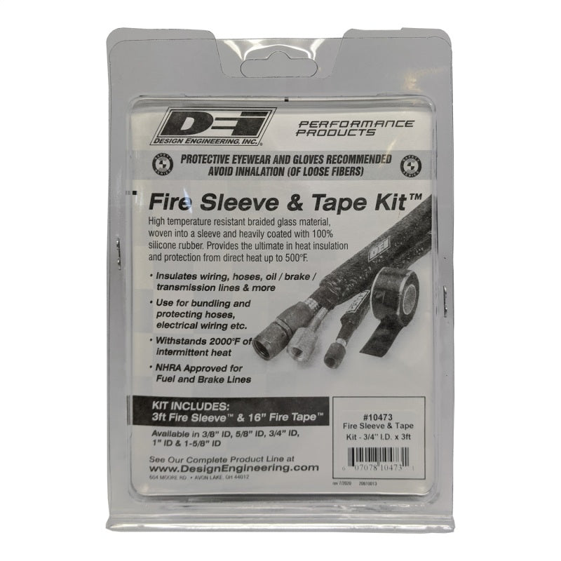 DEI Fire Sleeve and Tape Kit 3/4in I.D. x 3ft - awdtuningtx