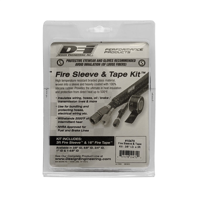 DEI Fire Sleeve and Tape Kit 3/8in I.D. x 3ft - awdtuningtx