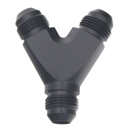 DeatschWerks 8AN Male Flare to 8AN Male Flare to 8AN Male Flare Y Fitting - Anodized Matte Black - awdtuningtx