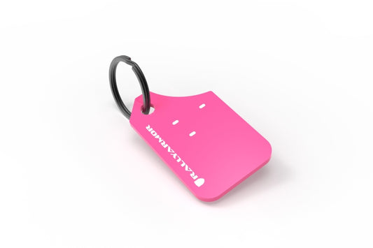 Rally Armor Pink Key Chain White Logo - awdtuningtx