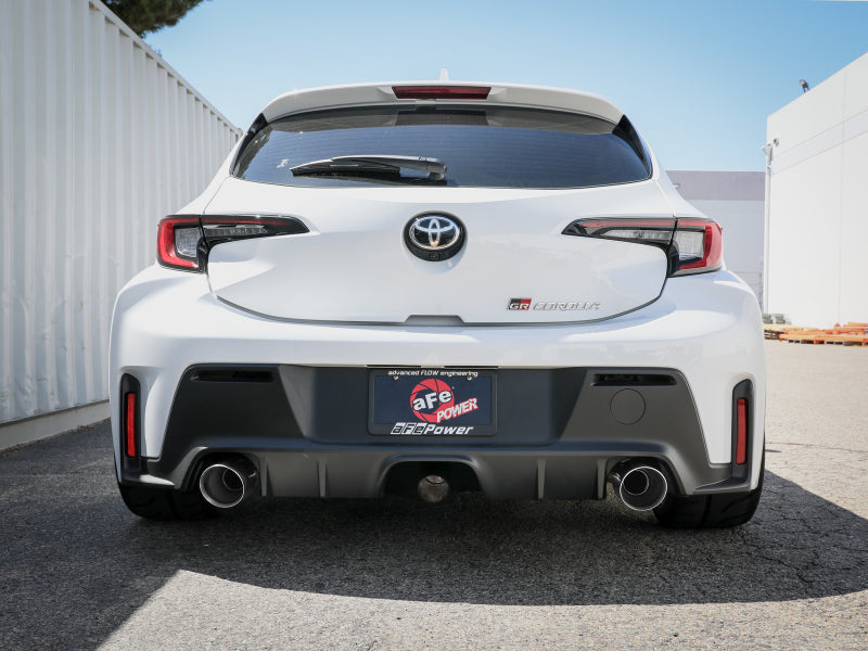 aFe 23-24 Toyota GR Corolla L3 1.6L (t) Gemini XV 3in to 2-1/2in Cat Back Exhaust w/ Polished Tips - awdtuningtx