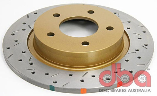 DBA 04-05 Mazda 3 2.3L / 06+ MazdaSpeed3 Rear Drilled & Slotted 4000 Series Rotor - awdtuningtx