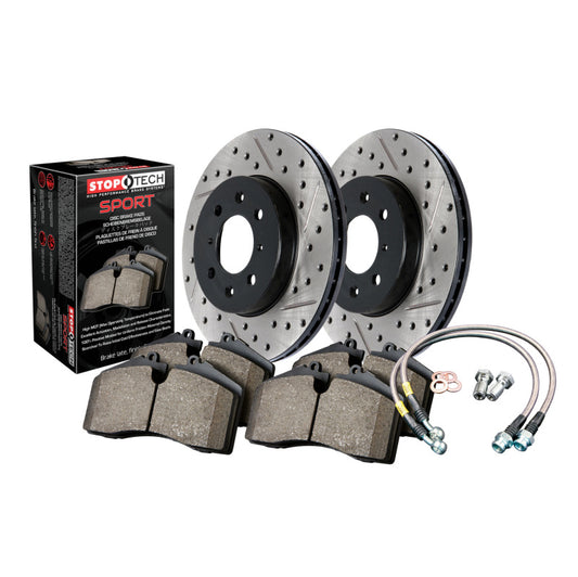 Sport Axle Pack, Drilled & Slotted, Front - awdtuningtx