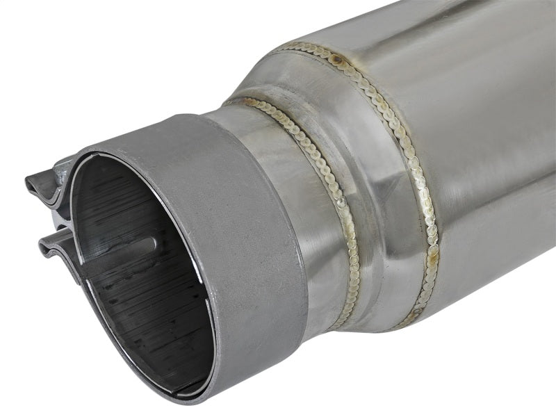 aFe MACH Force-Xp 304 Stainless Steel Resonator 2.5in Inlet/Outlet x 4in Dia x 15in Body x 19in L - awdtuningtx