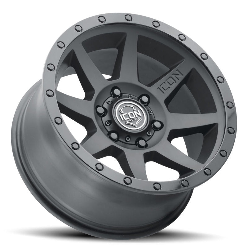 ICON Rebound 18x9 6x5.5 0mm Offset 5in BS 106.1mm Bore Double Black Wheel - awdtuningtx