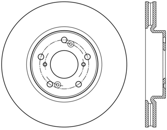 StopTech Slotted & Drilled Sport Brake Rotor Front Right 13 Honda Accord Sport - awdtuningtx