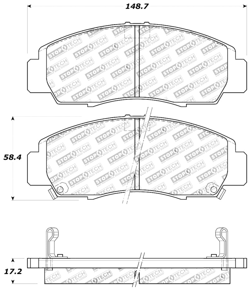 StopTech Performance 04-09 Acura TSX / 09 Accord V6 Coupe ONLY Front Brake Pads - awdtuningtx