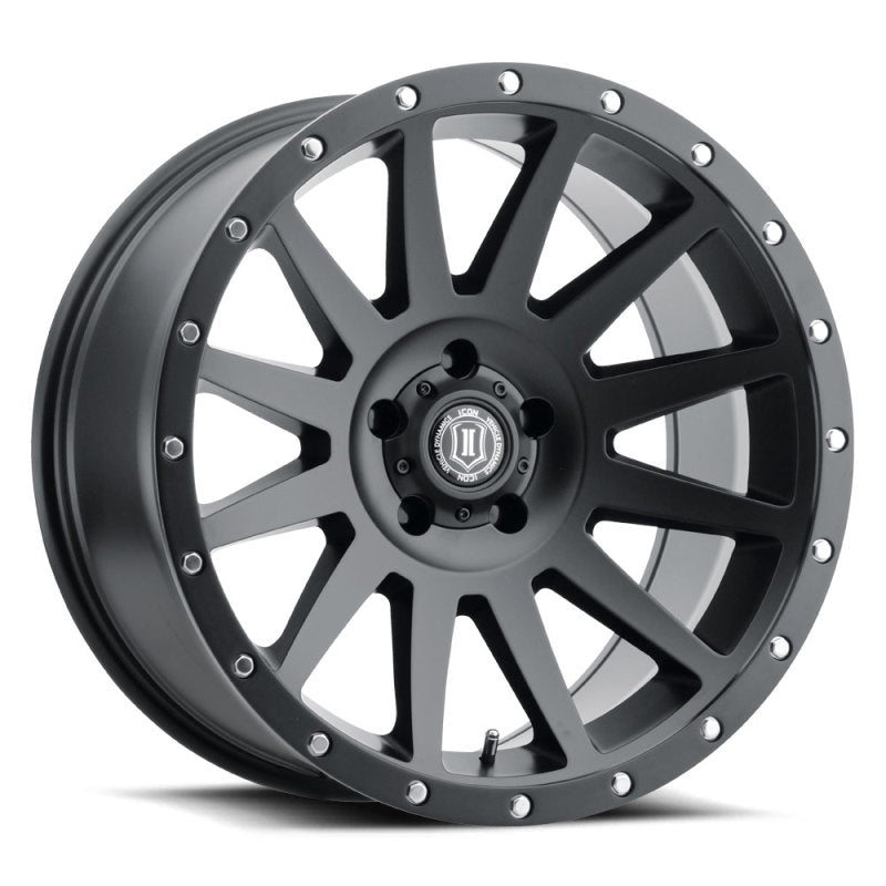ICON Compression 20x10 6x5.5 -19mm Offset 4.75inBS Satin Black Wheel - awdtuningtx