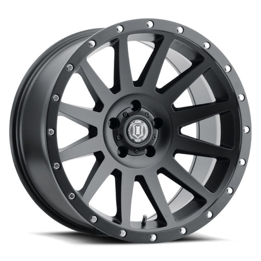 ICON Compression 20x10 6x5.5 -19mm Offset 4.75inBS Satin Black Wheel - awdtuningtx
