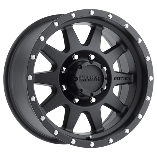 Method MR301 The Standard 18x9 +18mm Offset 8x6.5 130.81mm CB Matte Black Wheel - awdtuningtx
