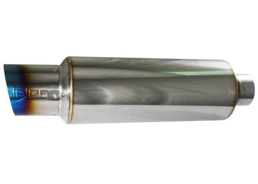 Injen 2 3/8 Universal Muffler w/Titanium burnt rolled Tip and stainless steel resonated inner wall - awdtuningtx