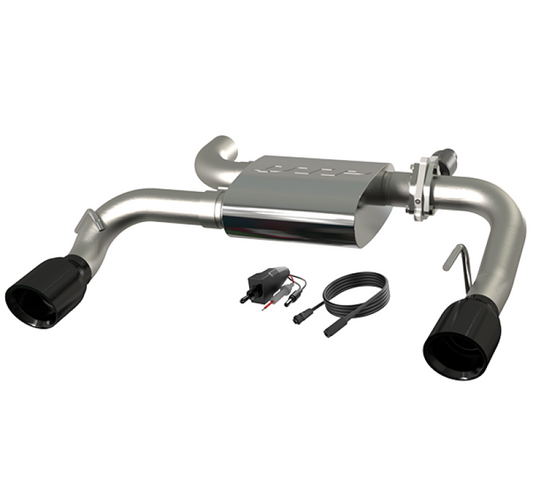 QTP  21-24 Ford Bronco QTP Screamer Axle Back Black Tips - awdtuningtx