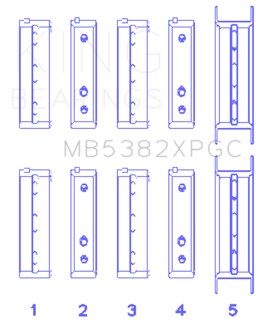 King Subaru EJ20/EJ22/EJ25 Including Turbo (Size .026) pMaxKote Performance Main Bearing Set - awdtuningtx