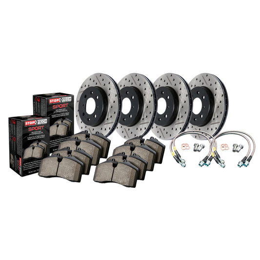 Sport Axle Pack, Drilled & Slotted, 4 Wheel - awdtuningtx
