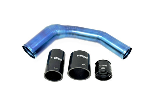 Torque Solution 2022+ Subaru WRX / 19-23 Subaru Ascent Titanium Top Mount Charge Pipe - Burnt Blue - awdtuningtx