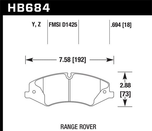 Hawk 10-13 Range Rover/Range Rover Sport Supercharged LTS Front Brake Pads - awdtuningtx