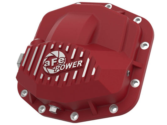 aFe Power Pro Series Front Differential Cover Red w/Machined Fins 18-19 Jeep JL (Dana M210) - awdtuningtx