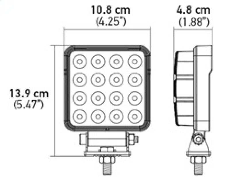 Hella ValueFit LED Work Lamps 4SQ 2.0 LED MV CR BP - awdtuningtx