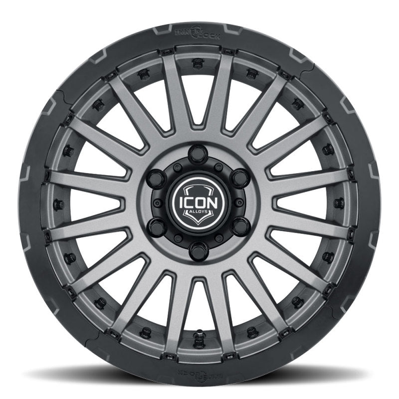 ICON Recon Pro 17x8.5 6x5.5 0mm Offset 4.75in BS 106.1mm Bore Charcoal Wheel - awdtuningtx