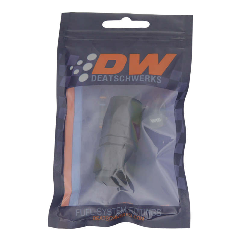 DeatschWerks 8AN Female Swivel Straight Hose End CPE - Anodized Matte Black - awdtuningtx