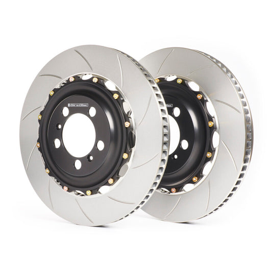 GiroDisc 13-14 Ford Mustang GT500 (S197) 22mm Thick 350mm Slotted Rear Rotors - awdtuningtx