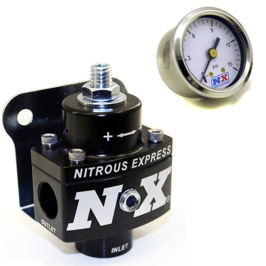 Nitrous Express Fuel Pressure Regulator Non Bypass w/Fuel Pressure Gauge - awdtuningtx