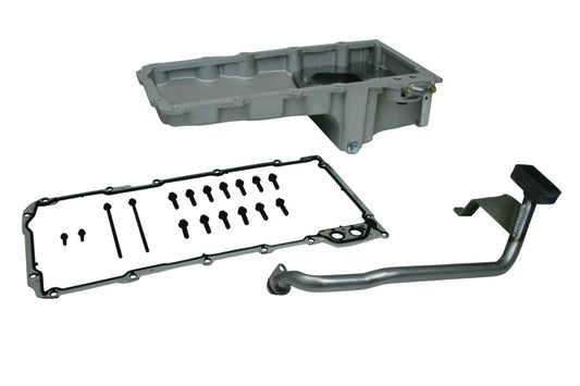 Moroso GM LS Swap (w/Rear Sump & Spin-On Oil Filter Adapter) Wet Sump 6qt 5.75in Aluminum Oil Pan - awdtuningtx