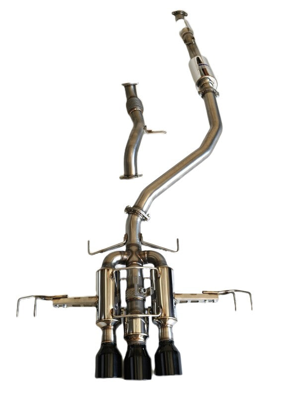 Invidia 22+ HONDA CIVIC TYPE-R FL5 R400 SINGLE LAYER BLACK TIP CAT-BACK (NON POLISH PIPE) - awdtuningtx