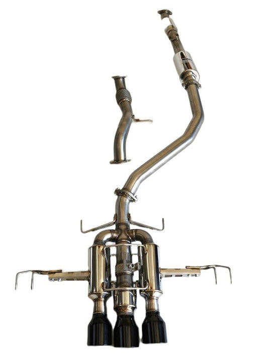 Invidia 22+ HONDA CIVIC TYPE-R FL5 R400 SINGLE LAYER BLACK TIP CAT-BACK (NON POLISH PIPE) - awdtuningtx