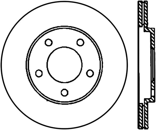 StopTech Power Slot 05-10 Mustang V6/4.0L / GT V8-4.6L Rear Right CRYO Rotor - awdtuningtx