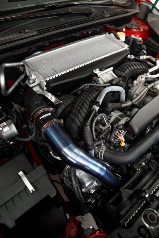 Torque Solution 2022+ Subaru WRX / 19-23 Subaru Ascent Titanium Top Mount Charge Pipe - Brushed - awdtuningtx