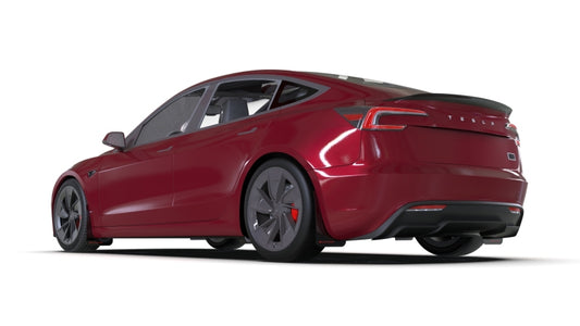 Rally Armor 2024 Tesla Model 3 Highland Black UR Mud Flap Metallic Black Logo - awdtuningtx