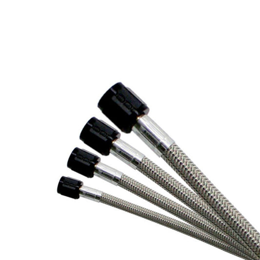 Nitrous Express 4AN 6ft Stainless Steel Braided Hose - Black - awdtuningtx