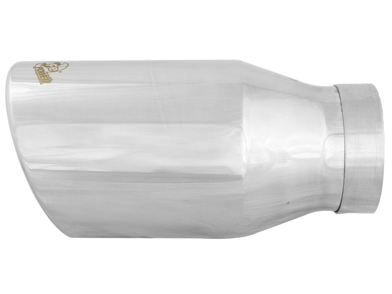 aFe Diesel Exhaust Tip Bolt On Polished 4in Inlet x 6in Outlet x 12in Length - awdtuningtx