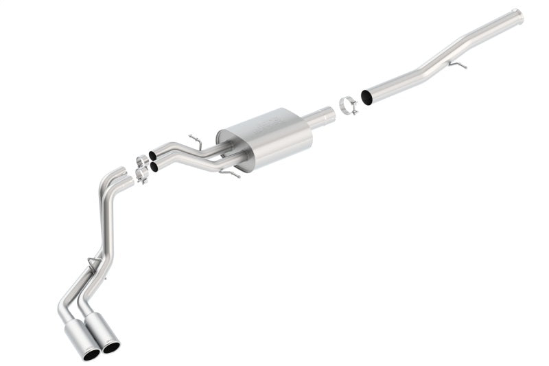 Borla 14 Silv/Sierra 1500 EC Std/CC Short 143.5in WB S-Type Dual Rolled Side Exit Cat-Back Exhaust - awdtuningtx