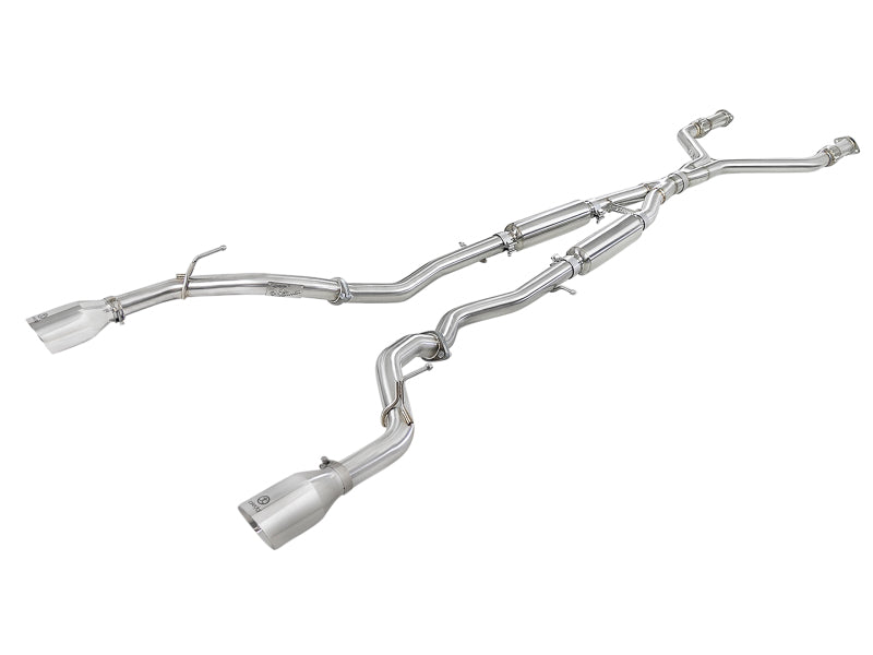 aFe POWER Takeda 2.5in 304 SS CB Exhaust w/ Polished Tips 17-19 Infiniti Q60 V6-3.0L (tt) - awdtuningtx