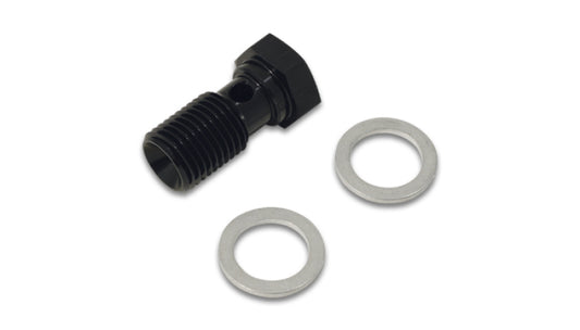 Vibrant Aluminum Banjo Bolt w/2 Washers M14x1.5, 22mm lg - Anodized Black - awdtuningtx
