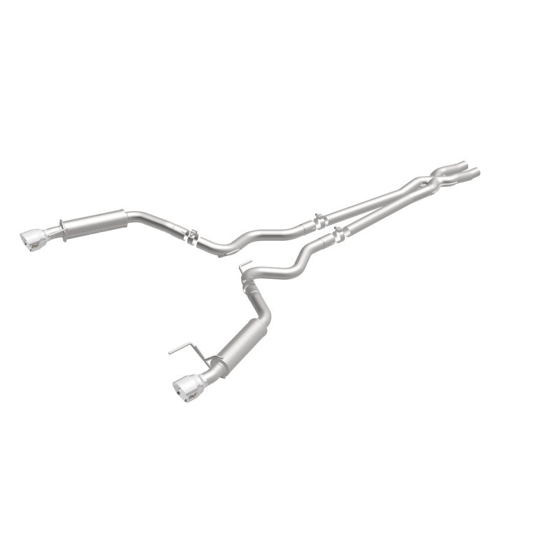 MagnaFlow Cat Back, SS, 2.5in, Competition, Dual Split Polished 4.5in Tips 2015 Ford Mustang V6 3.7L - awdtuningtx