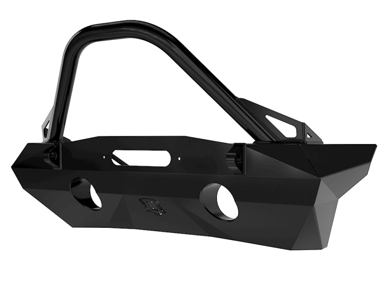 ICON 07-18 Jeep Wrangler JK Pro Series Front Bumper Rec Winch Mount w/Bar/Tabs - awdtuningtx