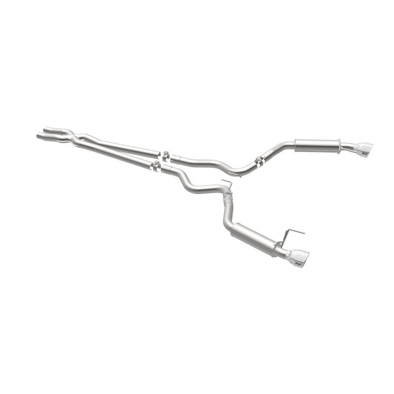 MagnaFlow Cat Back, SS, 2.5in, Competition, Dual Split Polished 4.5in Tips 2015 Ford Mustang V6 3.7L - awdtuningtx
