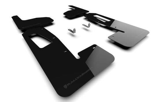 Rally Armor 2022 Rivian R1T Black UR Mud Flap - Metallic Black Logo - awdtuningtx