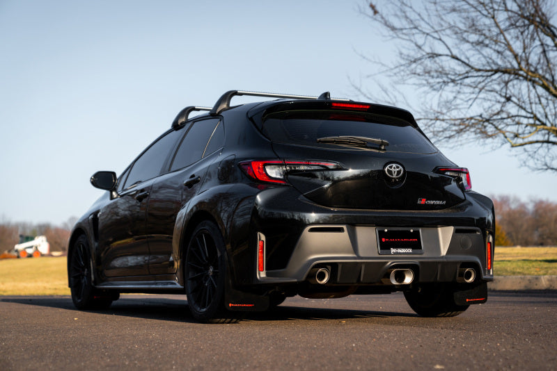 Rally Armor 23-24 Toyota GR Corolla Black Mud Flap w/ Light Blue Logo - awdtuningtx