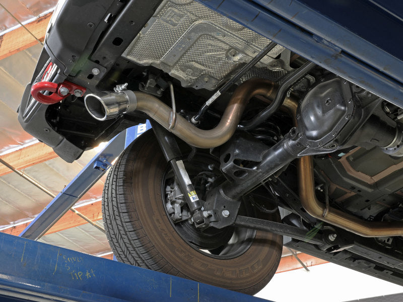 aFe MACH Force-Xp Axle-Back Exhaust System w/Polished Tip 18-20 Jeep Wrangler L4-2.0T / V6-3.6L - awdtuningtx